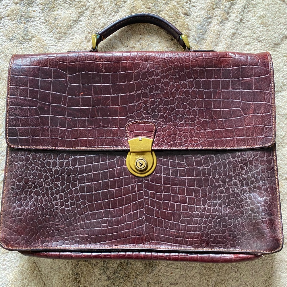 Vintage Ted Benson Collection leather briefcase